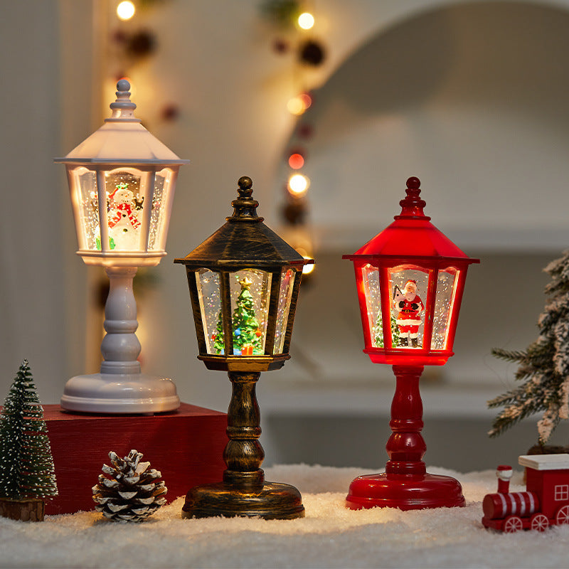 Moderne Art Deco PVC Hausförmige Weihnachts-LED-Tischlampe für Wohnzimmer 