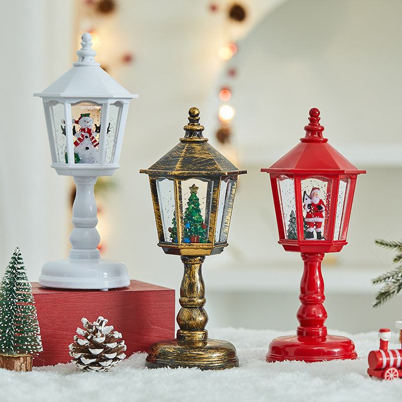 Moderne Art Deco PVC Hausförmige Weihnachts-LED-Tischlampe für Wohnzimmer 