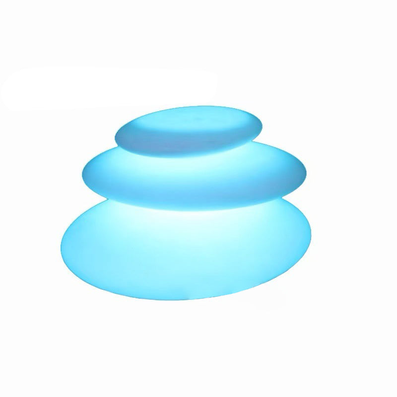 Lampe sur pied LED moderne minimaliste en PE, en forme de galet, pour jardin extérieur 