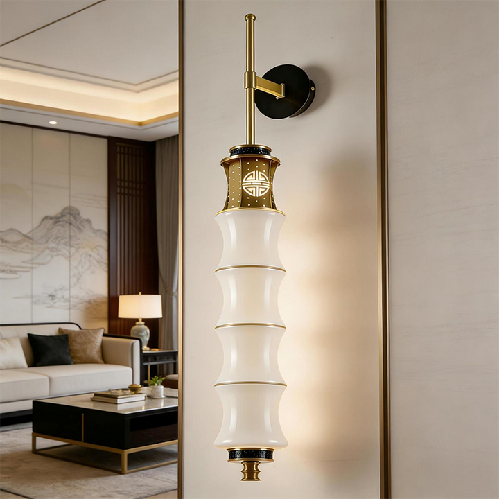Traditional French Stainless Steel Glass Round Ripple LED Wall Sconce Lamp For Living Room