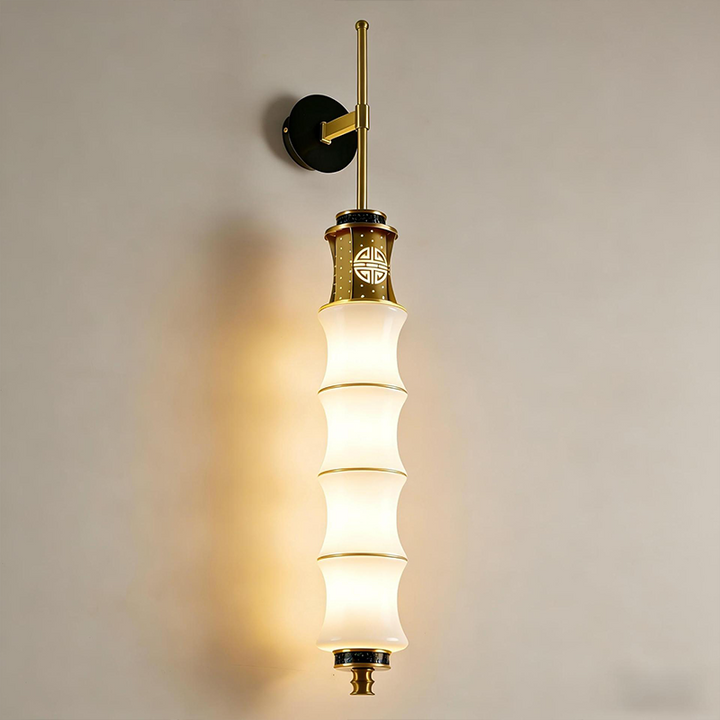 Traditional French Stainless Steel Glass Round Ripple LED Wall Sconce Lamp For Living Room