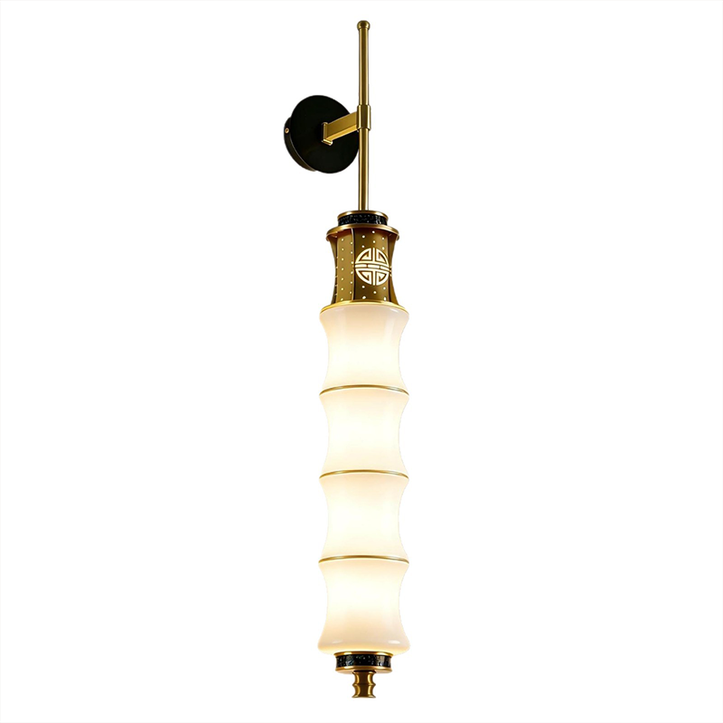 Traditional French Stainless Steel Glass Round Ripple LED Wall Sconce Lamp For Living Room