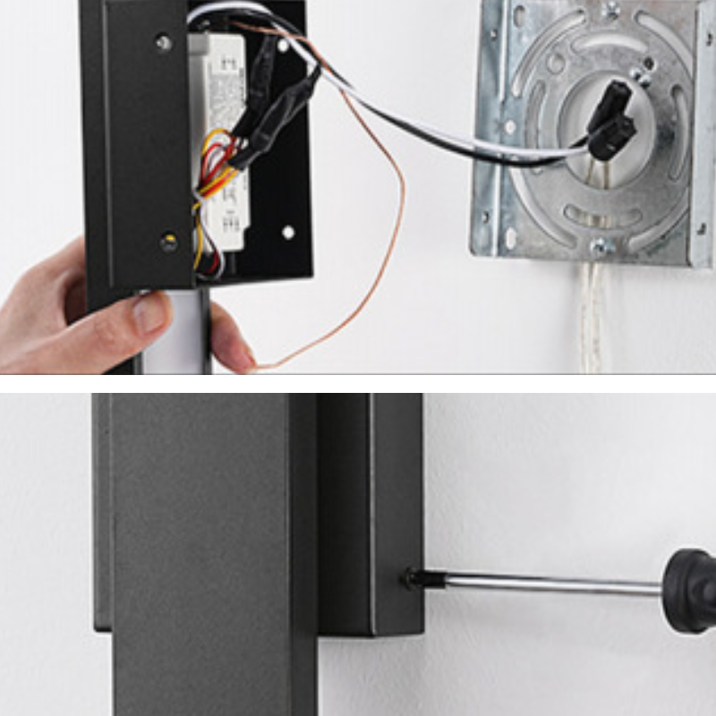Moderne minimalistische rechteckige wasserdichte LED-Wandleuchte aus Aluminium, Eisen und PVC für den Außenbereich 