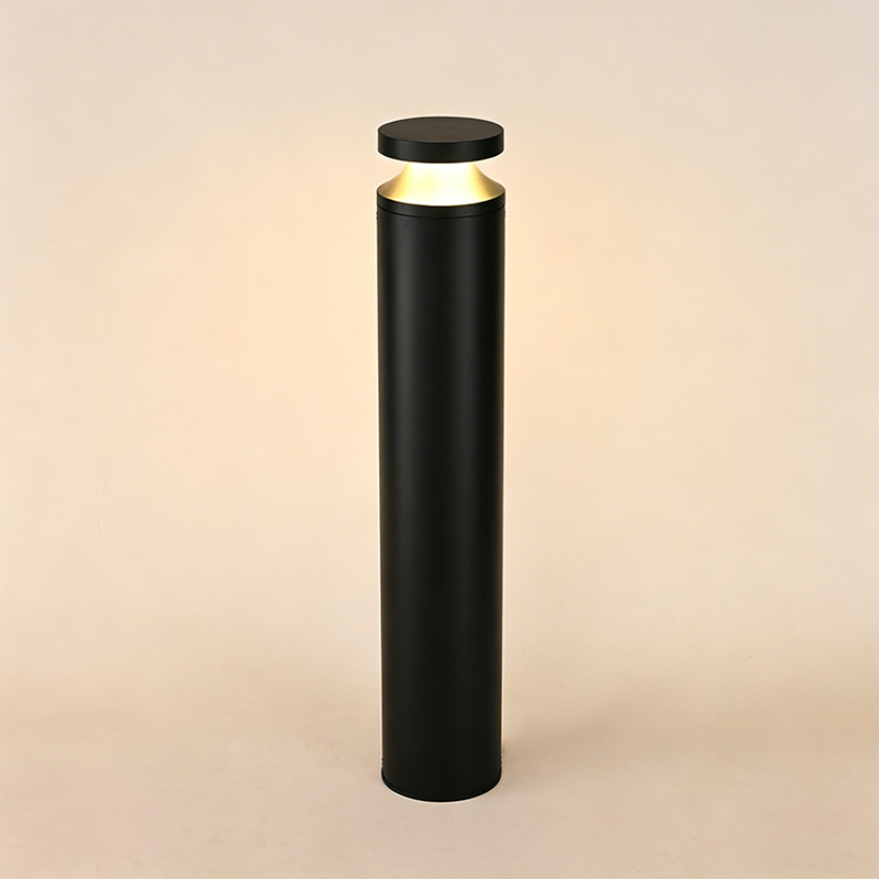 Modern Minimalist Aluminum Round Cylinder Waterproof LED Floor Lamp For Outdoor Patio