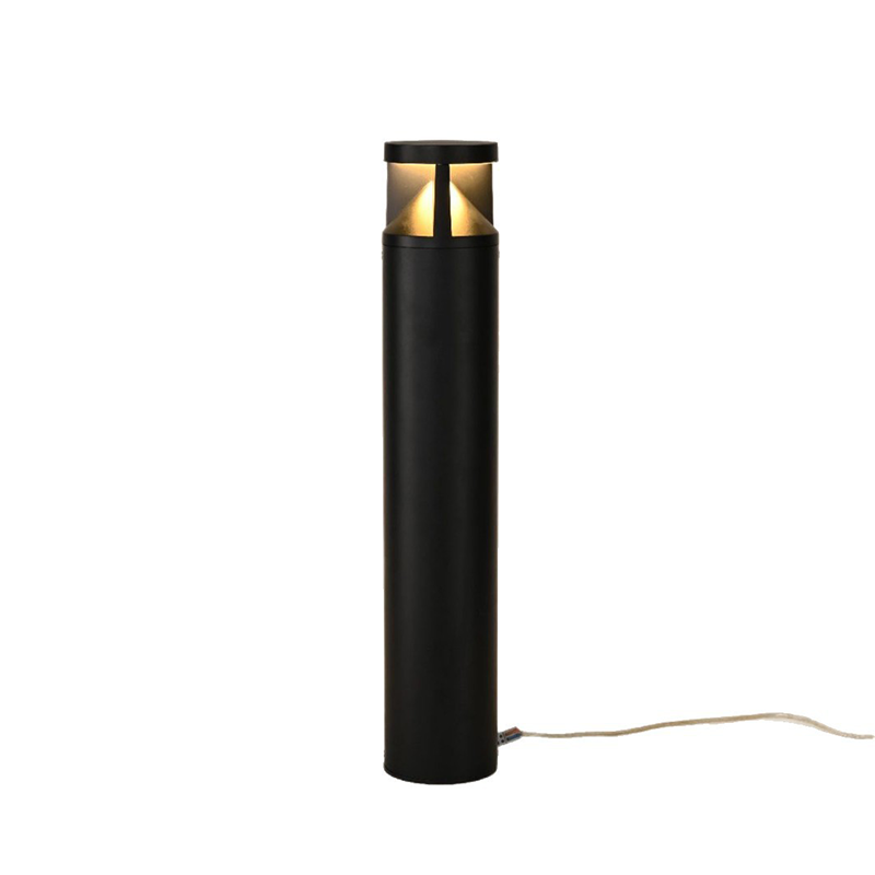 Modern Minimalist Aluminum Round Cylinder Waterproof LED Floor Lamp For Outdoor Patio