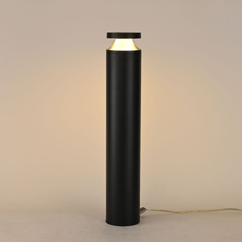 Modern Minimalist Aluminum Round Cylinder Waterproof LED Floor Lamp For Outdoor Patio