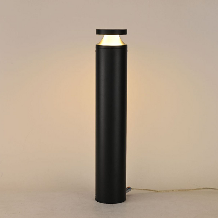 Modern Minimalist Aluminum Round Cylinder Waterproof LED Floor Lamp For Outdoor Patio