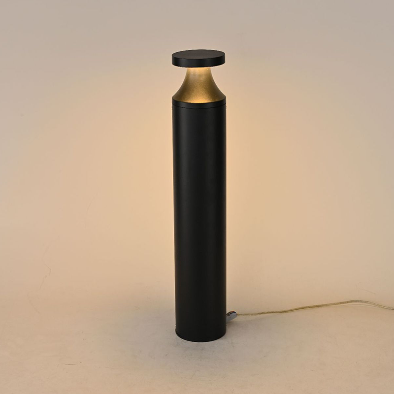 Modern Minimalist Aluminum Round Cylinder Waterproof LED Floor Lamp For Outdoor Patio