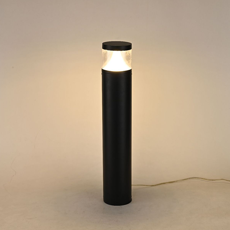 Modern Minimalist Aluminum Round Cylinder Waterproof LED Floor Lamp For Outdoor Patio