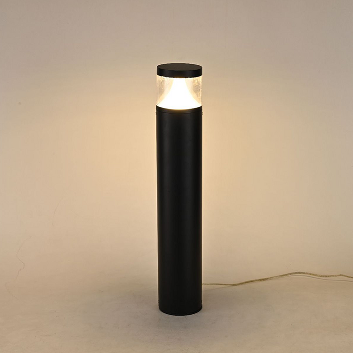 Modern Minimalist Aluminum Round Cylinder Waterproof LED Floor Lamp For Outdoor Patio