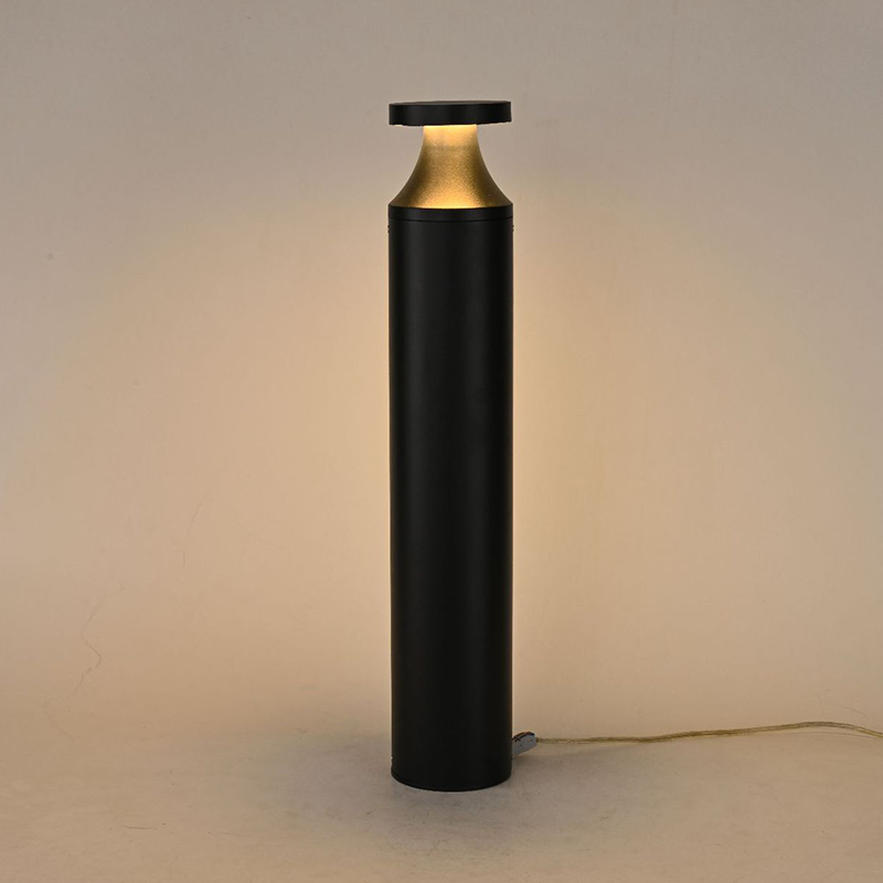 Modern Minimalist Aluminum Round Cylinder Waterproof LED Floor Lamp For Outdoor Patio