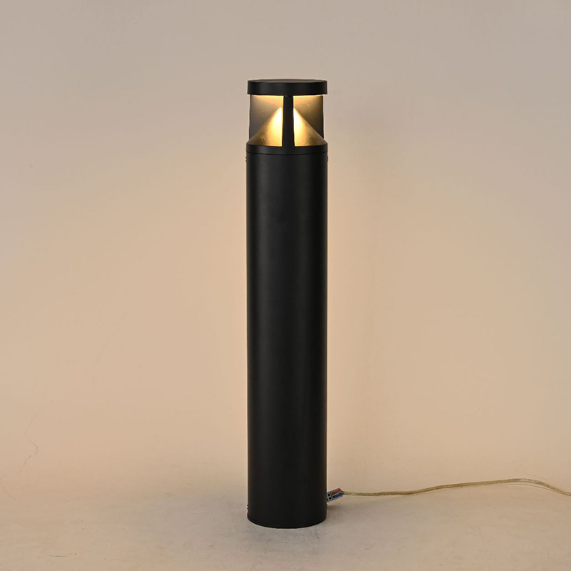 Modern Minimalist Aluminum Round Cylinder Waterproof LED Floor Lamp For Outdoor Patio