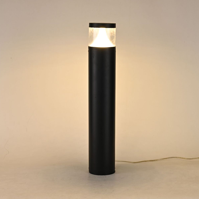 Modern Minimalist Aluminum Round Cylinder Waterproof LED Floor Lamp For Outdoor Patio