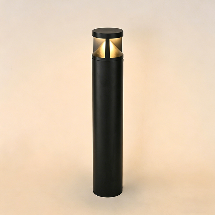 Modern Minimalist Aluminum Round Cylinder Waterproof LED Floor Lamp For Outdoor Patio