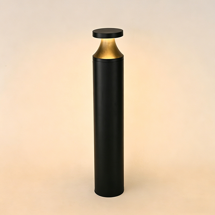 Modern Minimalist Aluminum Round Cylinder Waterproof LED Floor Lamp For Outdoor Patio