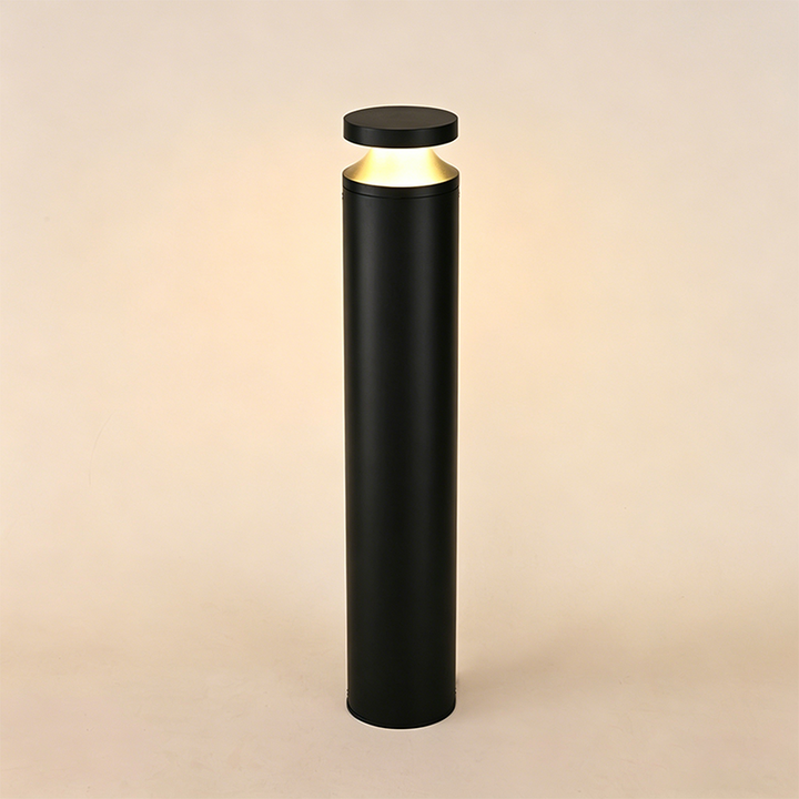 Modern Minimalist Aluminum Round Cylinder Waterproof LED Floor Lamp For Outdoor Patio