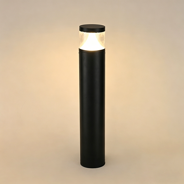 Modern Minimalist Aluminum Round Cylinder Waterproof LED Floor Lamp For Outdoor Patio