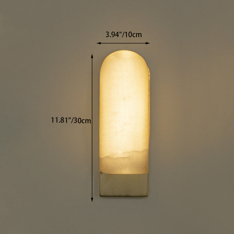 Contemporary Scandinavian Iron Curved Half Round Square LED Wall Sconce Lamp For Living Room