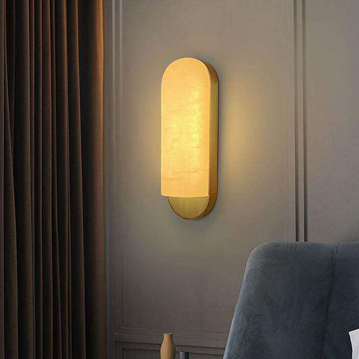 Contemporary Scandinavian Iron Curved Half Round Square LED Wall Sconce Lamp For Living Room