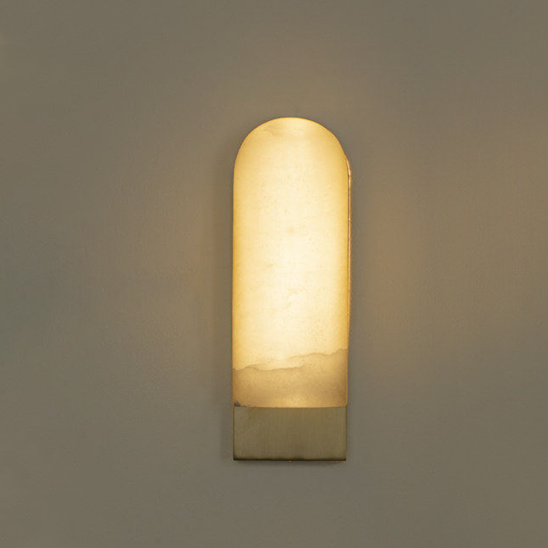 Contemporary Scandinavian Iron Curved Half Round Square LED Wall Sconce Lamp For Living Room