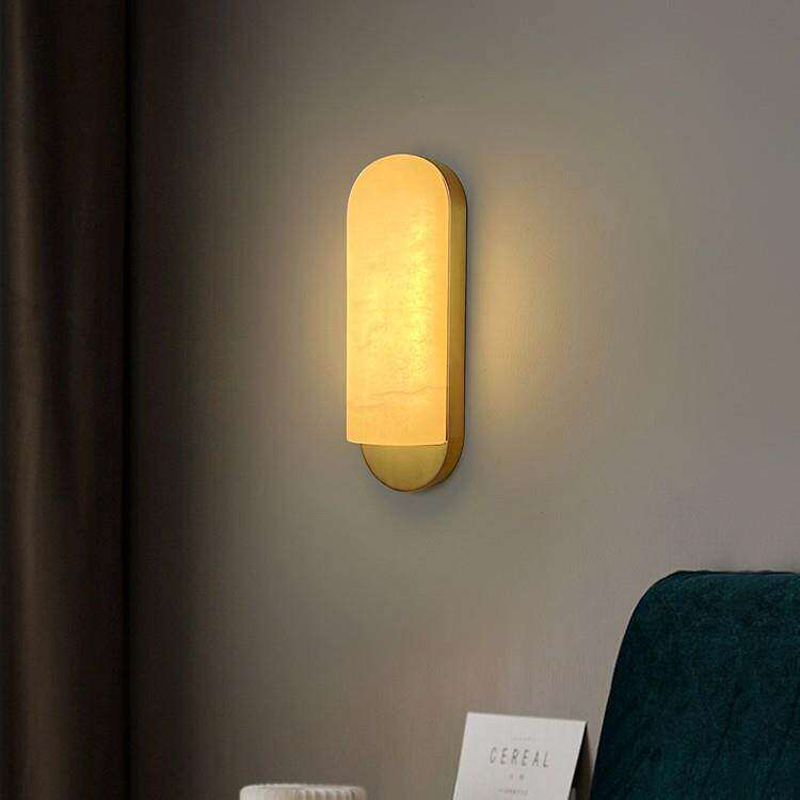 Contemporary Scandinavian Iron Curved Half Round Square LED Wall Sconce Lamp For Living Room