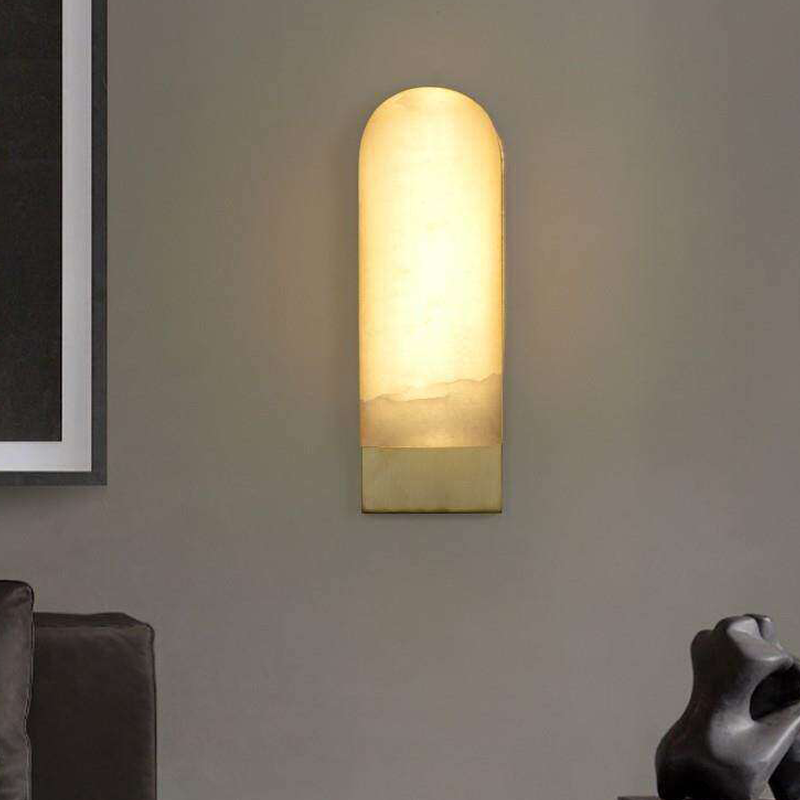 Contemporary Scandinavian Iron Curved Half Round Square LED Wall Sconce Lamp For Living Room