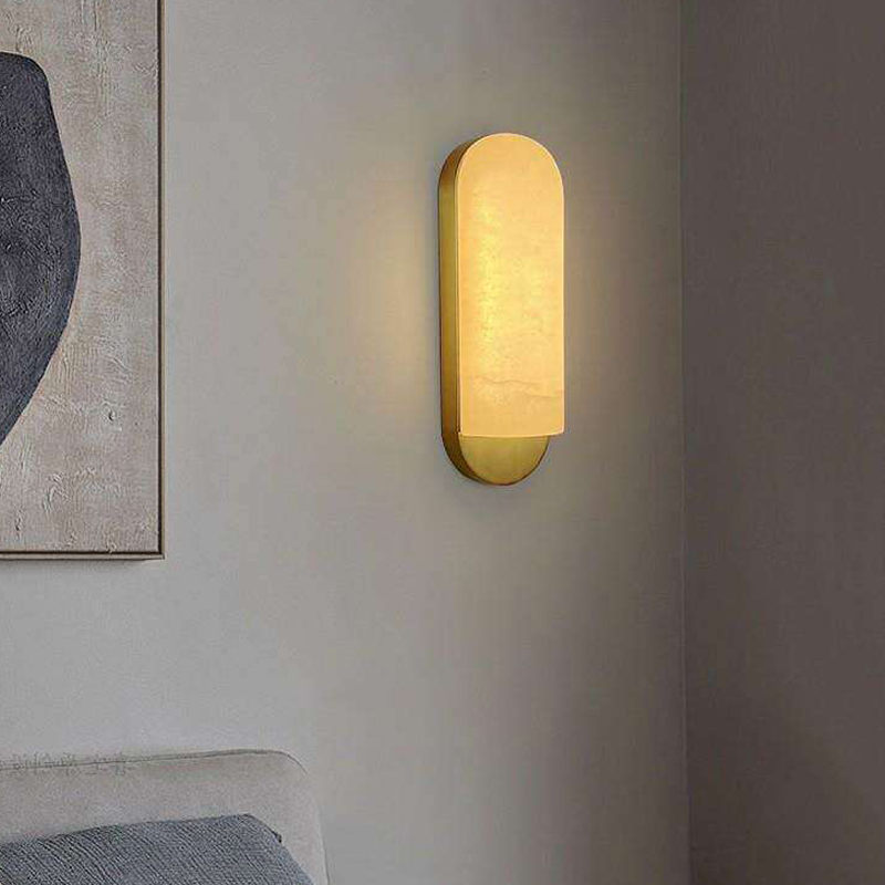 Contemporary Scandinavian Iron Curved Half Round Square LED Wall Sconce Lamp For Living Room