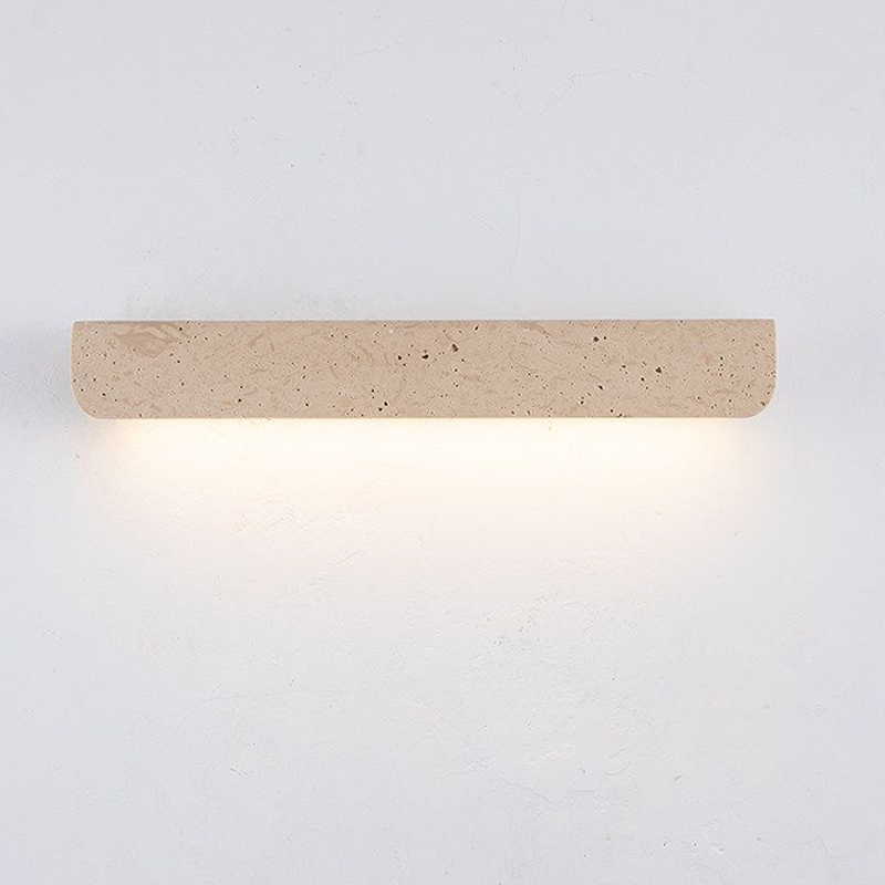 Rechteckige LED-Wandleuchte aus chinesischem Travertin im traditionellen Stil für das Wohnzimmer 