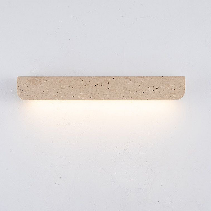 Rechteckige LED-Wandleuchte aus chinesischem Travertin im traditionellen Stil für das Wohnzimmer 