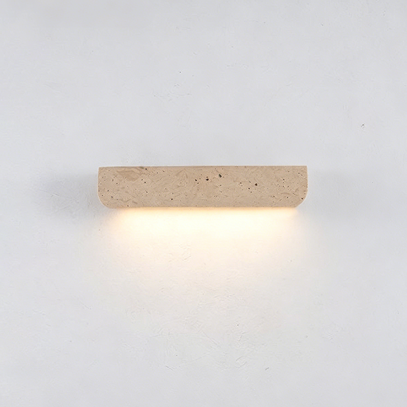 Rechteckige LED-Wandleuchte aus chinesischem Travertin im traditionellen Stil für das Wohnzimmer 