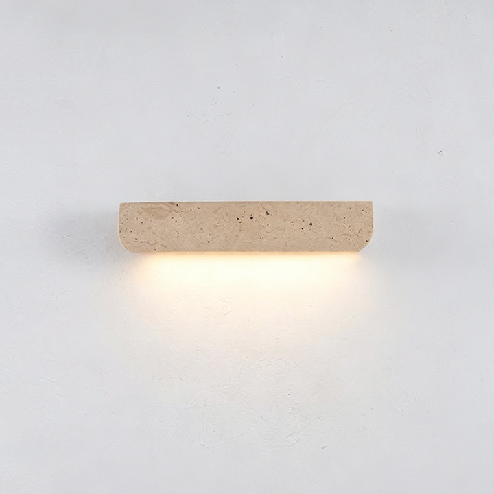 Rechteckige LED-Wandleuchte aus chinesischem Travertin im traditionellen Stil für das Wohnzimmer 