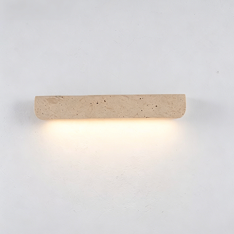 Rechteckige LED-Wandleuchte aus chinesischem Travertin im traditionellen Stil für das Wohnzimmer 