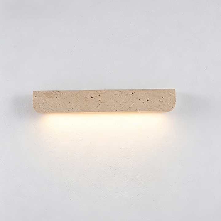 Rechteckige LED-Wandleuchte aus chinesischem Travertin im traditionellen Stil für das Wohnzimmer 