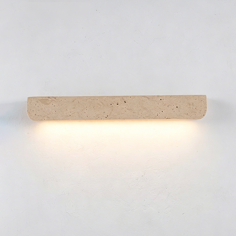 Rechteckige LED-Wandleuchte aus chinesischem Travertin im traditionellen Stil für das Wohnzimmer 