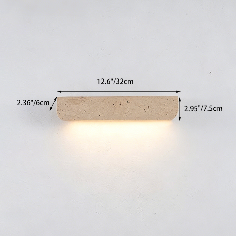 Rechteckige LED-Wandleuchte aus chinesischem Travertin im traditionellen Stil für das Wohnzimmer 