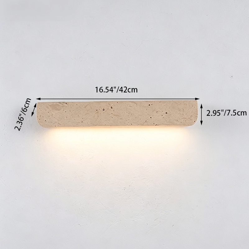 Rechteckige LED-Wandleuchte aus chinesischem Travertin im traditionellen Stil für das Wohnzimmer 