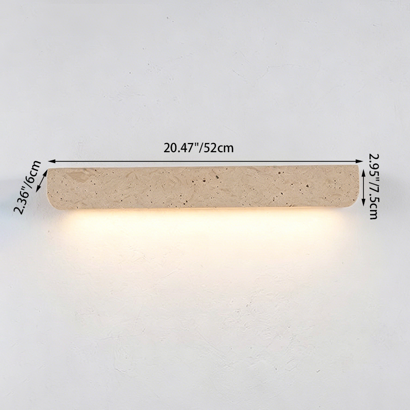 Rechteckige LED-Wandleuchte aus chinesischem Travertin im traditionellen Stil für das Wohnzimmer 