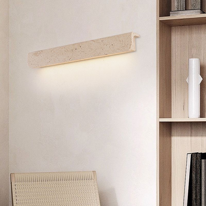 Rechteckige LED-Wandleuchte aus chinesischem Travertin im traditionellen Stil für das Wohnzimmer 