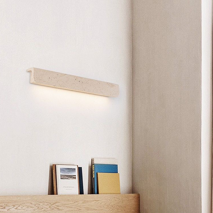 Rechteckige LED-Wandleuchte aus chinesischem Travertin im traditionellen Stil für das Wohnzimmer 