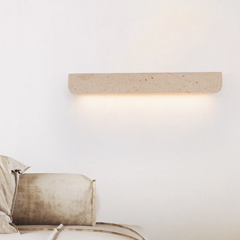 Rechteckige LED-Wandleuchte aus chinesischem Travertin im traditionellen Stil für das Wohnzimmer 