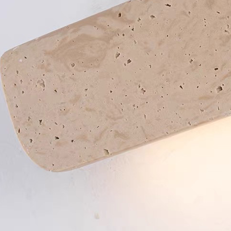 Rechteckige LED-Wandleuchte aus chinesischem Travertin im traditionellen Stil für das Wohnzimmer 