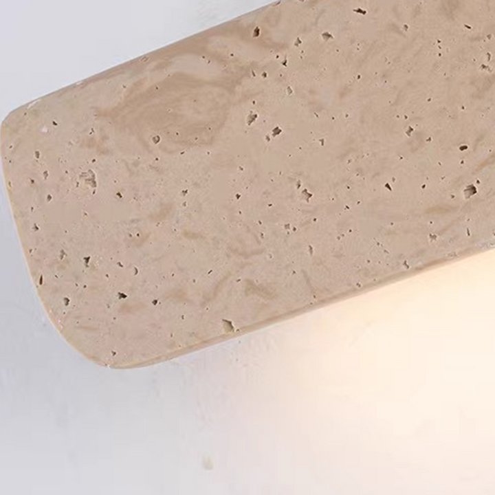 Rechteckige LED-Wandleuchte aus chinesischem Travertin im traditionellen Stil für das Wohnzimmer 