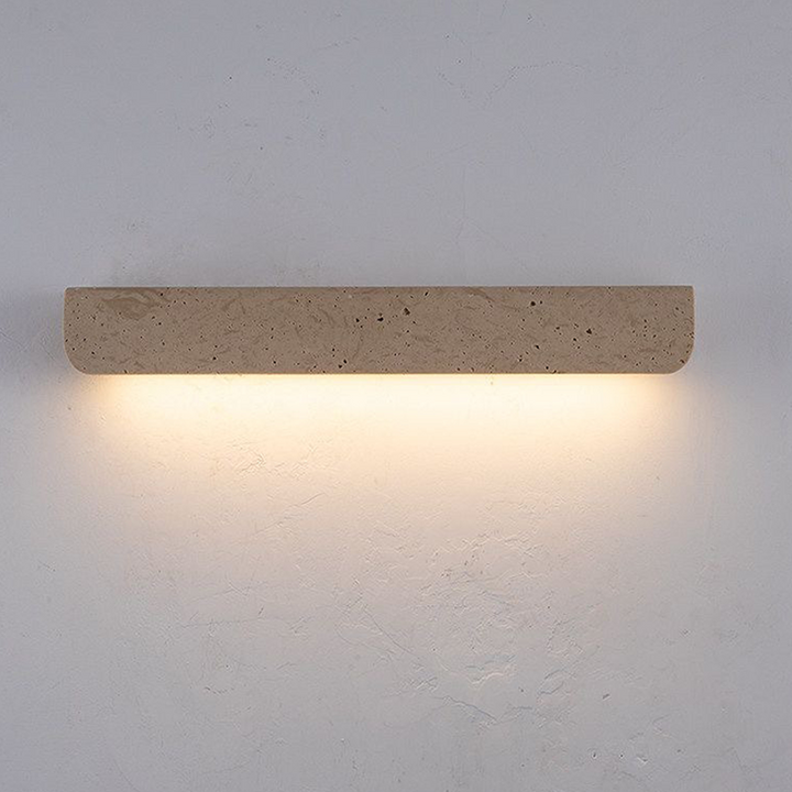 Rechteckige LED-Wandleuchte aus chinesischem Travertin im traditionellen Stil für das Wohnzimmer 