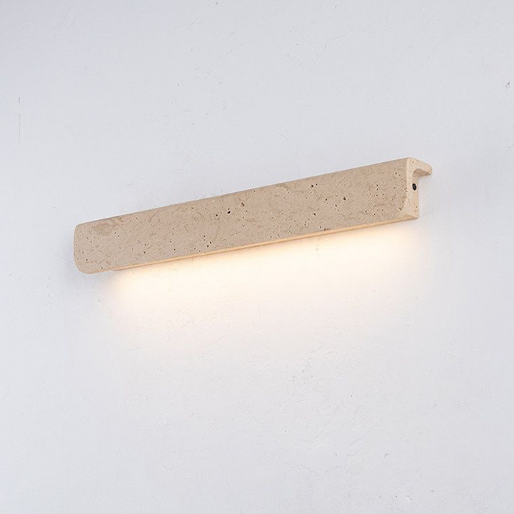 Rechteckige LED-Wandleuchte aus chinesischem Travertin im traditionellen Stil für das Wohnzimmer 
