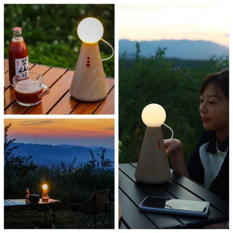 Lampe de table LED en forme de figurine en silicone plastique rechargeable créative contemporaine pour veilleuse de chevet 