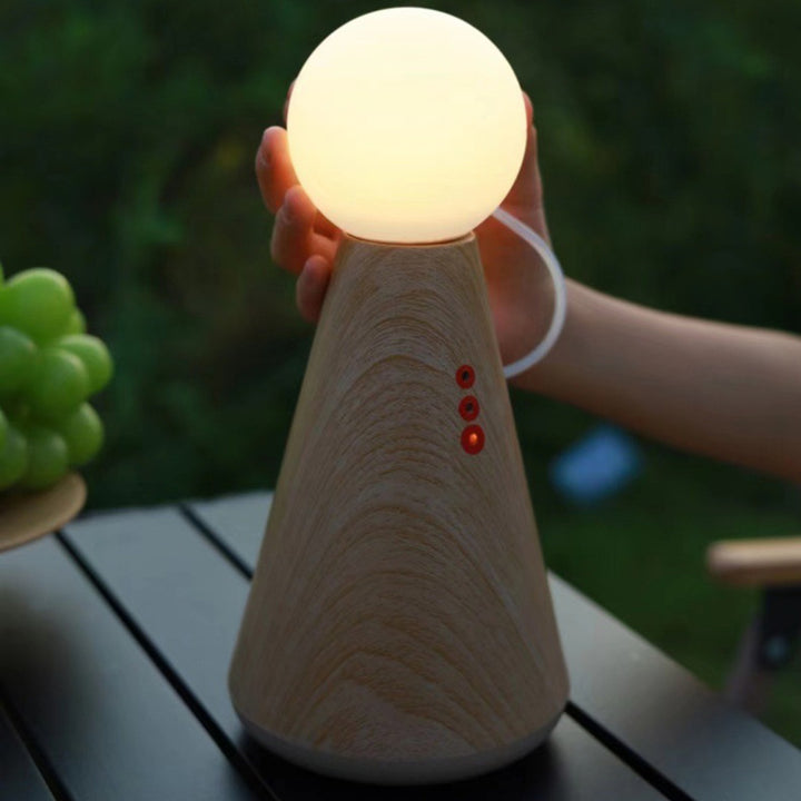 Contemporary Creative Rechargeable Plastic Silicone Figurine Ball LED Table Lamp Night Light For Bedside