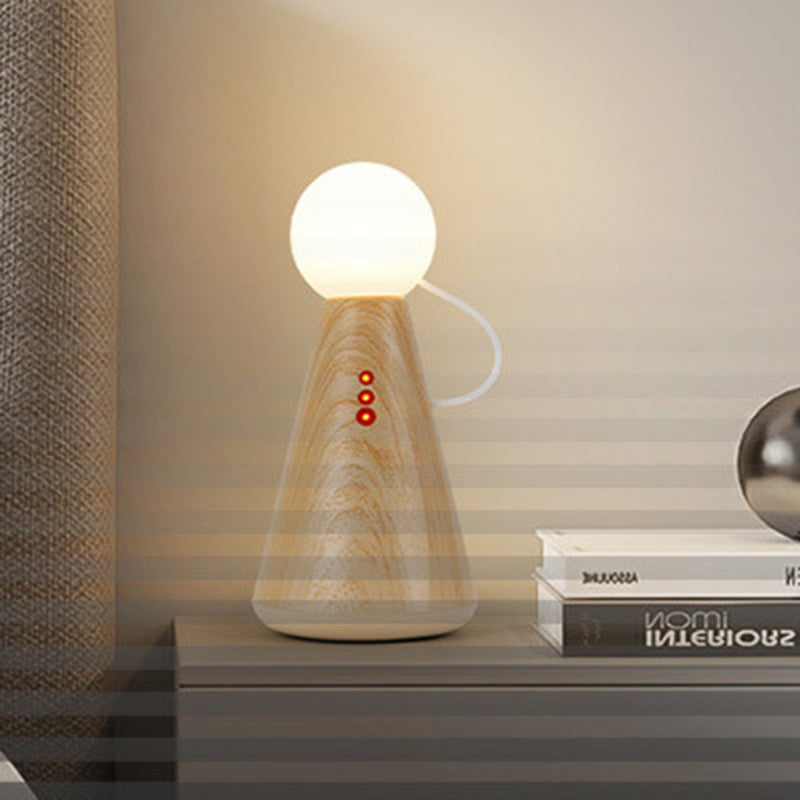 Lampe de table LED en forme de figurine en silicone plastique rechargeable créative contemporaine pour veilleuse de chevet 