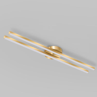 Moderne minimalistische Deckenleuchte aus Eisen, Aluminium und Acryl mit geometrischen Linien und LED für den Flur 