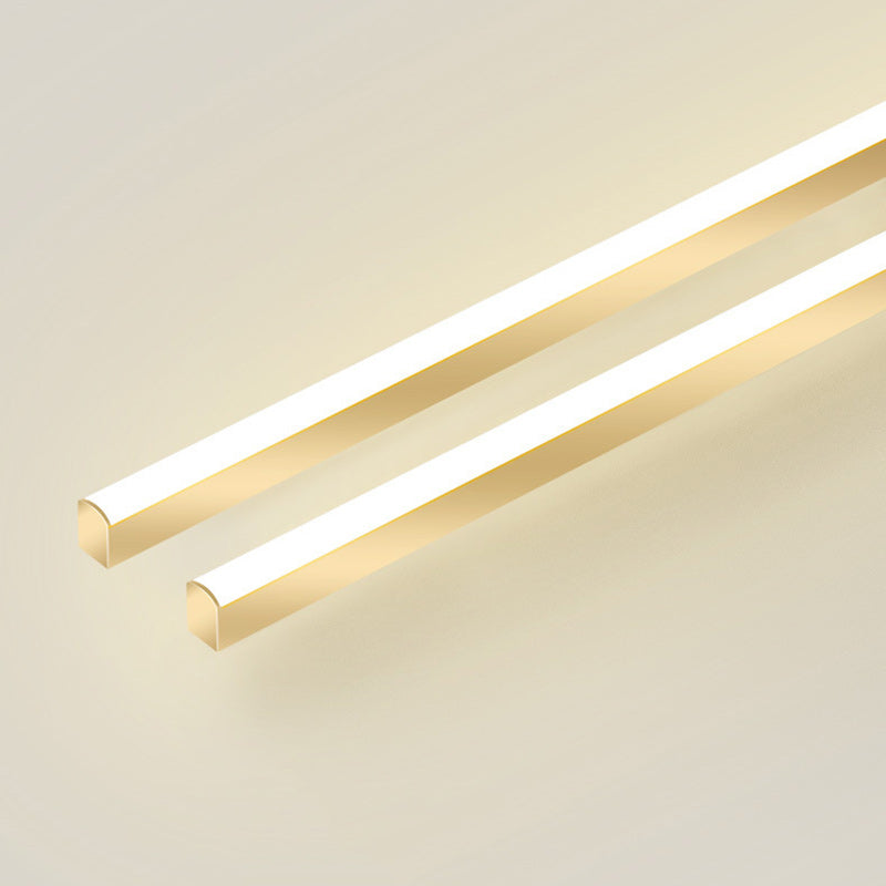 Moderne minimalistische Deckenleuchte aus Eisen, Aluminium und Acryl mit geometrischen Linien und LED für den Flur 