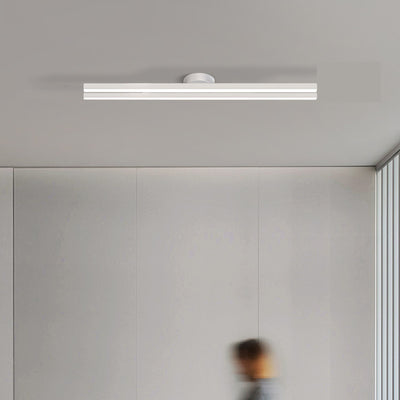 Moderne minimalistische Deckenleuchte aus Eisen, Aluminium und Acryl mit geometrischen Linien und LED für den Flur 